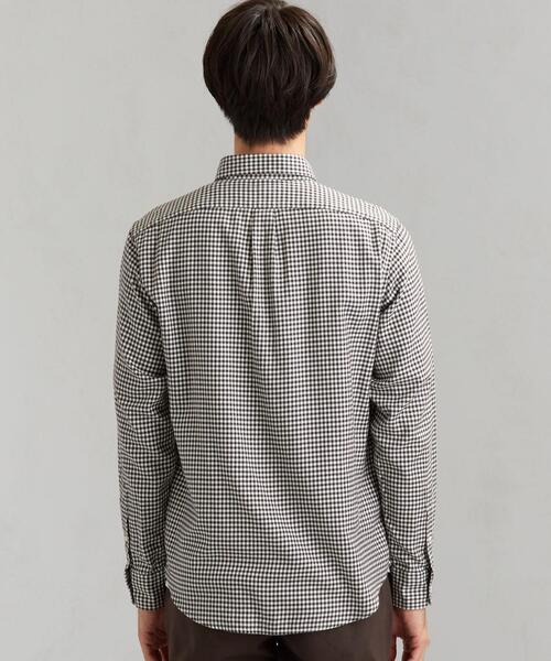 green label relaxing(グリーンレーベルリラクシング)の「NM ビエラギンガムボタンダウン シャツ(シャツ/ブラウス・メンズ・ダークグリーン/ダークブラウン/ネイビー・LARGE/X-LARGE/SMALL/MEDIUM)」の9枚目の写真