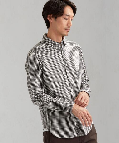 green label relaxing(グリーンレーベルリラクシング)の「NM ビエラギンガムボタンダウン シャツ(シャツ/ブラウス・メンズ・ダークグリーン/ダークブラウン/ネイビー・LARGE/X-LARGE/SMALL/MEDIUM)」の20枚目の写真