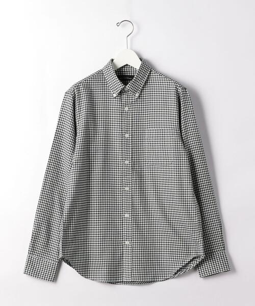 green label relaxing(グリーンレーベルリラクシング)の「NM ビエラギンガムボタンダウン シャツ(シャツ/ブラウス・メンズ・ダークグリーン/ダークブラウン/ネイビー・LARGE/X-LARGE/SMALL/MEDIUM)」の13枚目の写真