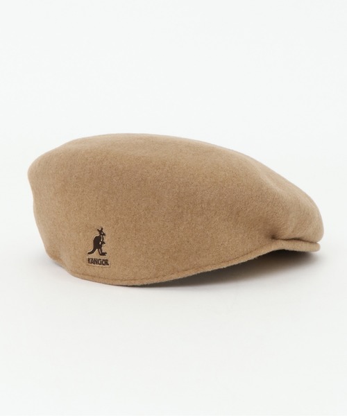 KANGOL（カンゴール）の「KANGOL Wool 504（ハンチング/ベレー帽・レディース・ブラック/ベージュ/イエローゴールド・M/L）」の2枚目の写真