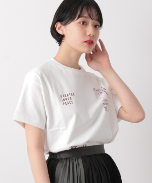 PAGEBOY(ページボーイ)の「チケットプリントT(Tシャツ/カットソー・レディース・ブラック/ホワイト×ブラック/ホワイト×ブルー/ホワイト系その他/ホワイト×パープル・FREE)」の3枚目の写真