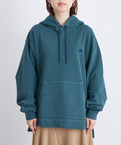 Russell Athletic(ラッセルアスレティック)の「Bookstore Sweat Pullover Hoodie&Shorts(セットアップ)(スウェット・レディース・ブルー/ブラウン系その他2・1)」の6枚目の写真