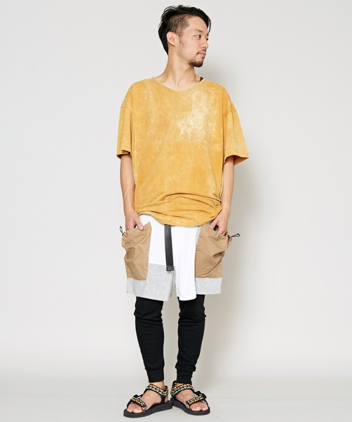 チャイハネ（チャイハネ）の「【チャイハネ】パッチワークMEN'Sハーフパンツ（その他パンツ・メンズ・オレンジ/ブラック/ホワイト・FREE）」の7枚目の写真