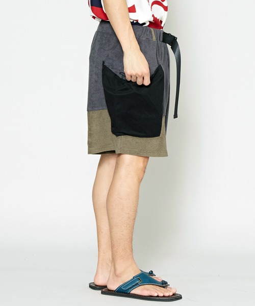 チャイハネ（チャイハネ）の「【チャイハネ】パッチワークMEN'Sハーフパンツ（その他パンツ・メンズ・オレンジ/ブラック/ホワイト・FREE）」の14枚目の写真