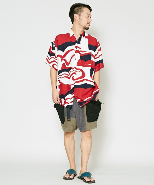 チャイハネ（チャイハネ）の「【チャイハネ】パッチワークMEN'Sハーフパンツ（その他パンツ・メンズ・オレンジ/ブラック/ホワイト・FREE）」の12枚目の写真