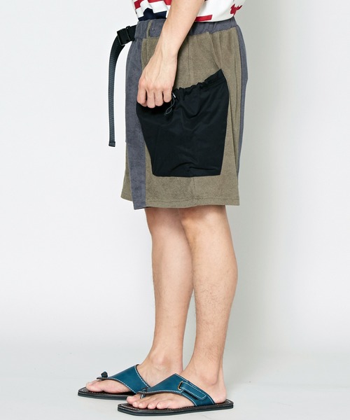 チャイハネ（チャイハネ）の「【チャイハネ】パッチワークMEN'Sハーフパンツ（その他パンツ・メンズ・オレンジ/ブラック/ホワイト・FREE）」の15枚目の写真