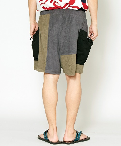 チャイハネ（チャイハネ）の「【チャイハネ】パッチワークMEN'Sハーフパンツ（その他パンツ・メンズ・オレンジ/ブラック/ホワイト・FREE）」の16枚目の写真