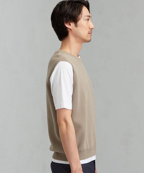green label relaxing(グリーンレーベルリラクシング)の「CM ミラノリブ クルーネック ベスト(ベスト・メンズ・ベージュ/ネイビー・M/S/L)」の16枚目の写真