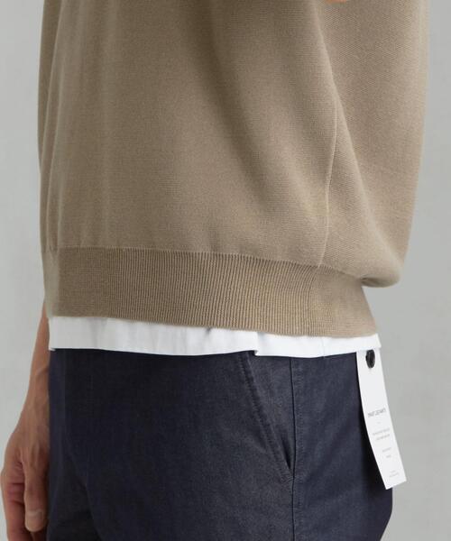 green label relaxing(グリーンレーベルリラクシング)の「CM ミラノリブ クルーネック ベスト(ベスト・メンズ・ベージュ/ネイビー・M/S/L)」の11枚目の写真