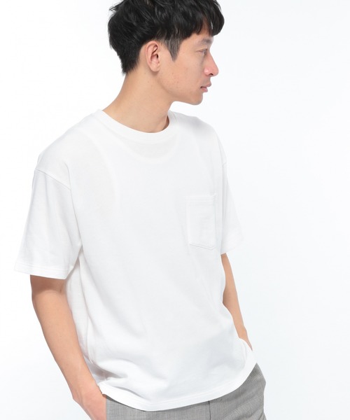 LAKOLE(ラコレ)の「ミニ裏毛Tシャツ / LAKOLE(Tシャツ/カットソー・メンズ・ホワイト/ブラウン/グレー/ピンク/ライトグリーン・SMALL/MEDIUM/LARGE/X-LARGE)」の2枚目の写真