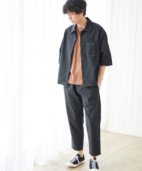 LAKOLE(ラコレ)の「ミニ裏毛Tシャツ / LAKOLE(Tシャツ/カットソー・メンズ・ホワイト/ブラウン/グレー/ピンク/ライトグリーン・SMALL/MEDIUM/LARGE/X-LARGE)」の7枚目の写真