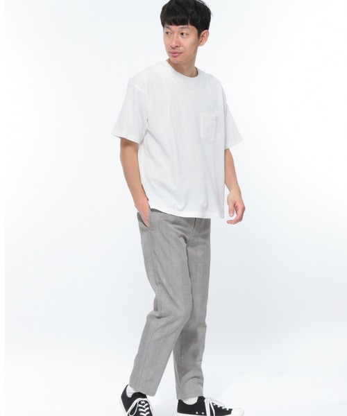 LAKOLE(ラコレ)の「ミニ裏毛Tシャツ / LAKOLE(Tシャツ/カットソー・メンズ・ホワイト/ブラウン/グレー/ピンク/ライトグリーン・SMALL/MEDIUM/LARGE/X-LARGE)」の8枚目の写真