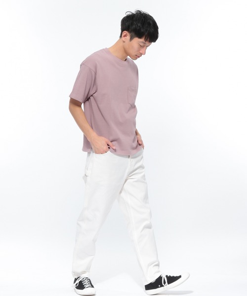 LAKOLE(ラコレ)の「ミニ裏毛Tシャツ / LAKOLE(Tシャツ/カットソー・メンズ・ホワイト/ブラウン/グレー/ピンク/ライトグリーン・SMALL/MEDIUM/LARGE/X-LARGE)」の11枚目の写真