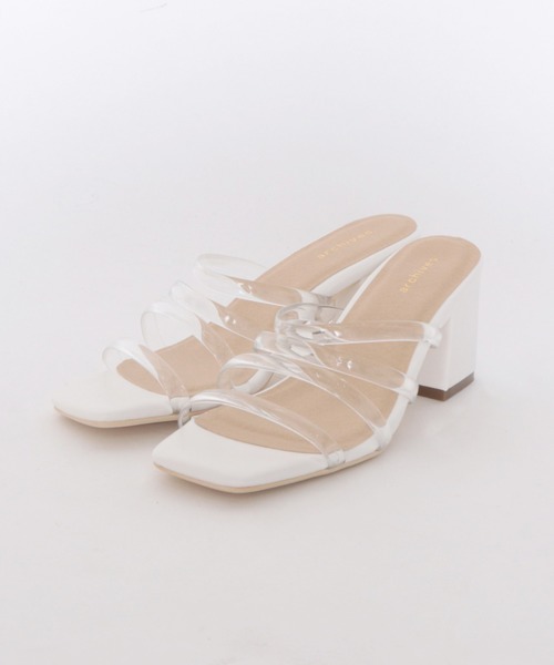 archives（アルシーヴ）の「クリアミュールサンダル（サンダル・レディース・オフホワイト/シルバーグレー/ブラック・MEDIUM/LARGE）」の2枚目の写真