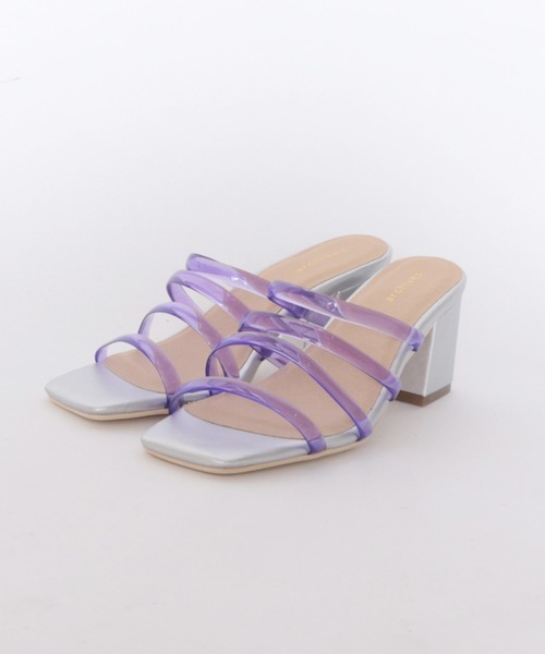 archives（アルシーヴ）の「クリアミュールサンダル（サンダル・レディース・オフホワイト/シルバーグレー/ブラック・MEDIUM/LARGE）」の4枚目の写真