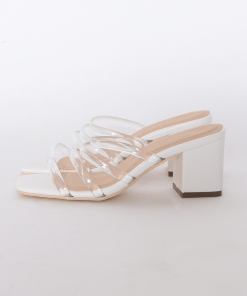 archives（アルシーヴ）の「クリアミュールサンダル（サンダル・レディース・オフホワイト/シルバーグレー/ブラック・MEDIUM/LARGE）」の6枚目の写真