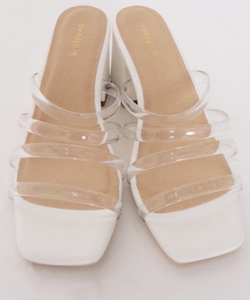 archives（アルシーヴ）の「クリアミュールサンダル（サンダル・レディース・オフホワイト/シルバーグレー/ブラック・MEDIUM/LARGE）」の8枚目の写真