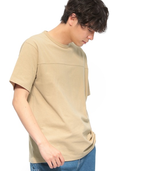 LAKOLE（ラコレ）の「USAフットボールTシャツ / LAKOLE（Tシャツ/カットソー・メンズ・ホワイト/ブラック/ベージュ/ライトグリーン/マスタード/ラベンダー・SMALL/MEDIUM/LARGE）」の15枚目の写真