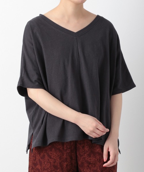 LEPSIM(レプシィム)の「アサコンワイドプルオーバー 886697(Tシャツ/カットソー・レディース・ライトブラウン/チャコールグレー/ベージュ・FREE)」の1枚目の写真