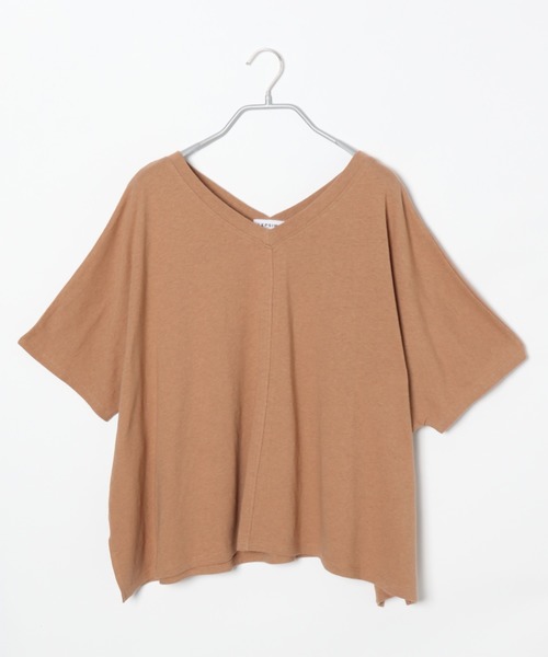LEPSIM(レプシィム)の「アサコンワイドプルオーバー 886697(Tシャツ/カットソー・レディース・ライトブラウン/チャコールグレー/ベージュ・FREE)」の4枚目の写真