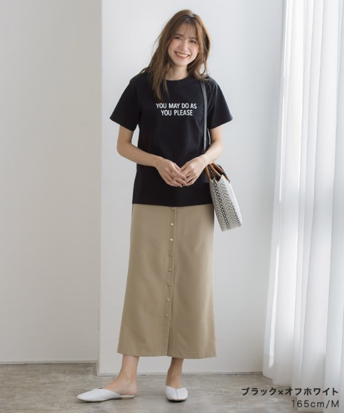 Pierrot(ピエロ)の「ロゴTシャツ(Tシャツ/カットソー・レディース・ホワイト×ブラック/ブラック×ホワイト/オフホワイト/ベージュ/ホワイト系その他2/ホワイト系その他・M/L)」の13枚目の写真