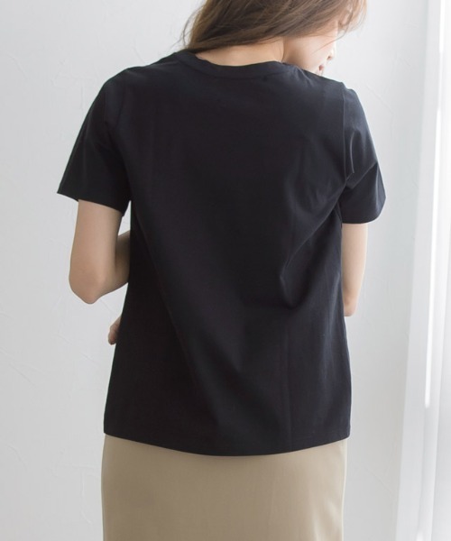 Pierrot(ピエロ)の「ロゴTシャツ(Tシャツ/カットソー・レディース・ホワイト×ブラック/ブラック×ホワイト/オフホワイト/ベージュ/ホワイト系その他2/ホワイト系その他・M/L)」の17枚目の写真