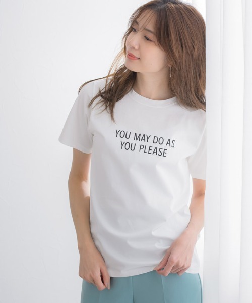 Pierrot(ピエロ)の「ロゴTシャツ(Tシャツ/カットソー・レディース・ホワイト×ブラック/ブラック×ホワイト/オフホワイト/ベージュ/ホワイト系その他2/ホワイト系その他・M/L)」の9枚目の写真