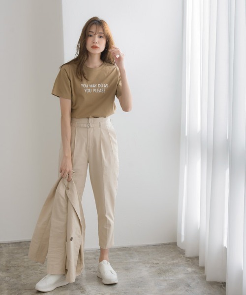 Pierrot(ピエロ)の「ロゴTシャツ(Tシャツ/カットソー・レディース・ホワイト×ブラック/ブラック×ホワイト/オフホワイト/ベージュ/ホワイト系その他2/ホワイト系その他・M/L)」の19枚目の写真