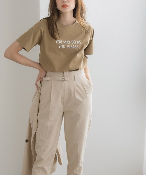 Pierrot(ピエロ)の「ロゴTシャツ(Tシャツ/カットソー・レディース・ホワイト×ブラック/ブラック×ホワイト/オフホワイト/ベージュ/ホワイト系その他2/ホワイト系その他・M/L)」の10枚目の写真