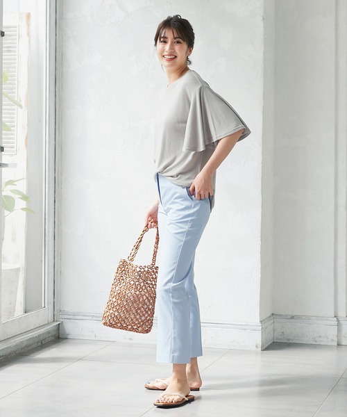 KOBE LETTUCE(コウベレタス)の「センターシームストレートカラーパンツ(その他パンツ・レディース・ベージュ/オレンジ/ピンク/ミント/ライトブルー/ブラック・M/S)」の22枚目の写真