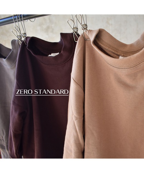 ZERO standerd(ゼロスタンダード)の「ゼロスタンダード ビッグトレーナー(スウェット・キッズ・ダークブラウン/チャコールグレー/ベージュ・100cm/130cm/95cm/110cm/120cm/150cm/90cm/80cm/140cm/160cm)」の18枚目の写真
