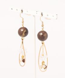 【CouleuR】vintage×clearball ピアス