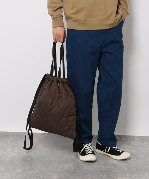 LAKOLE(ラコレ)の「キルティングナップサック / LAKOLE(バックパック/リュック・メンズ・ブラック/ブラウン/グレー・FREE)」の12枚目の写真