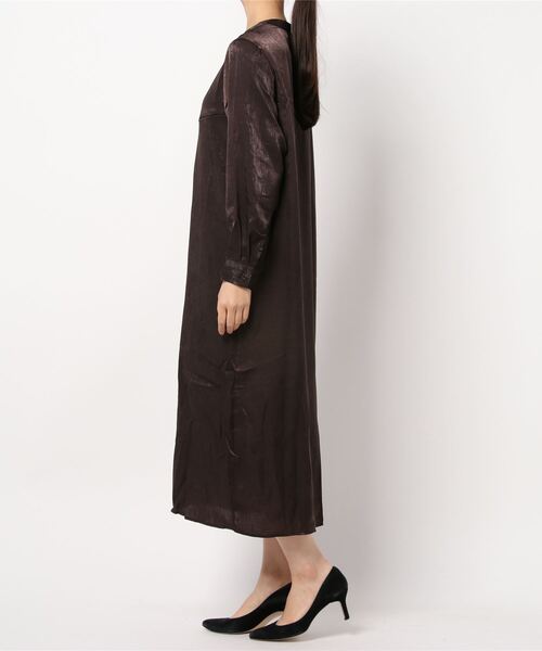 限定商品!!【HOBBS】サテンのツヤ感♪華やかシャツワンピース 限定商品【HOBBS】サテンのツヤ感♪華やかシャツワンピース