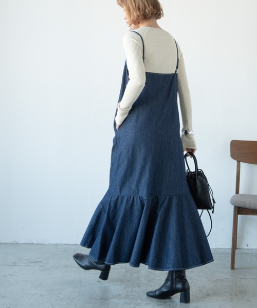 Aunt Marie's(アントマリーズ)の「マーメイドフレアキャミワンピース(ワンピース・レディース・ブラック/ネイビー/アイボリー・FREE)」の17枚目の写真