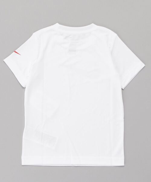NIKE（ナイキ）の「NIKE/ナイキ SWOOSH SWIRL S/S TEE/スウォッシュ スウィル ショートスリーブ Tシャツ（Tシャツ/カットソー・キッズ・ホワイト/ヘザーグレー・115/110/105/120）」の3枚目の写真