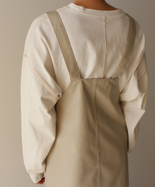 MODE ROBE（モードローブ）の「フェイクレザージャンパースカート（ジャンパースカート・レディース・アイボリー/ブラック・FREE）」の21枚目の写真