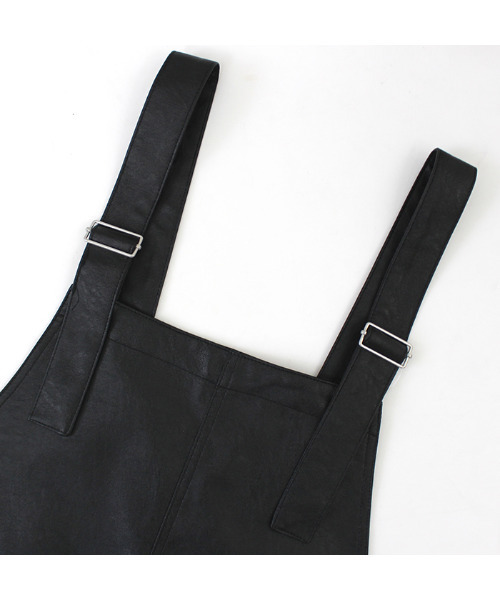 MODE ROBE（モードローブ）の「フェイクレザージャンパースカート（ジャンパースカート・レディース・アイボリー/ブラック・FREE）」の12枚目の写真