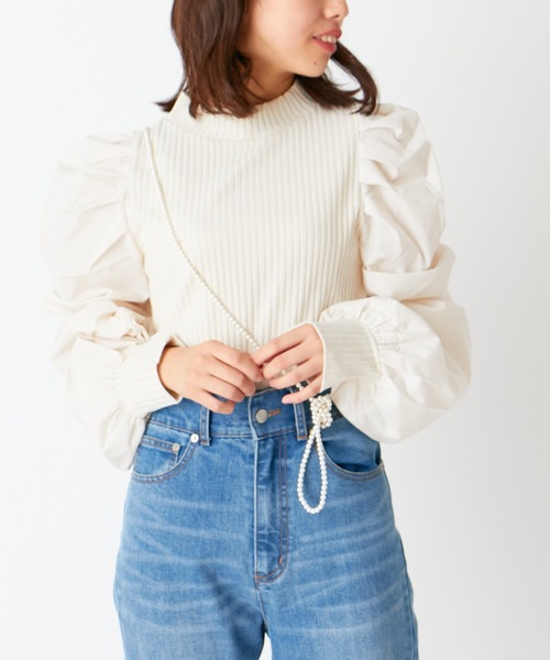 Chico（チコ）の「パワショルテレコトップス（Tシャツ/カットソー・レディース・アイボリー/ブラック・FREE）」の22枚目の写真