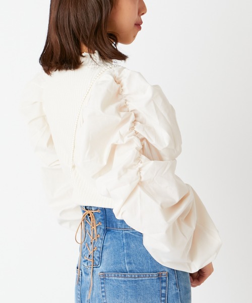 Chico（チコ）の「パワショルテレコトップス（Tシャツ/カットソー・レディース・アイボリー/ブラック・FREE）」の16枚目の写真