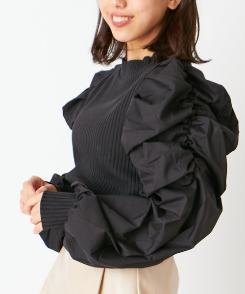 Chico（チコ）の「パワショルテレコトップス（Tシャツ/カットソー・レディース・アイボリー/ブラック・FREE）」の10枚目の写真