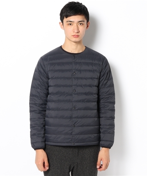 BEAMS（ビームス）の「◎BEAMS / ノーカラ ーインナーダウンジャケット（ダウンジャケット/コート・メンズ・グレー/ブラック/ネイビー・SMALL/MEDIUM/LARGE/X-LARGE）」の4枚目の写真