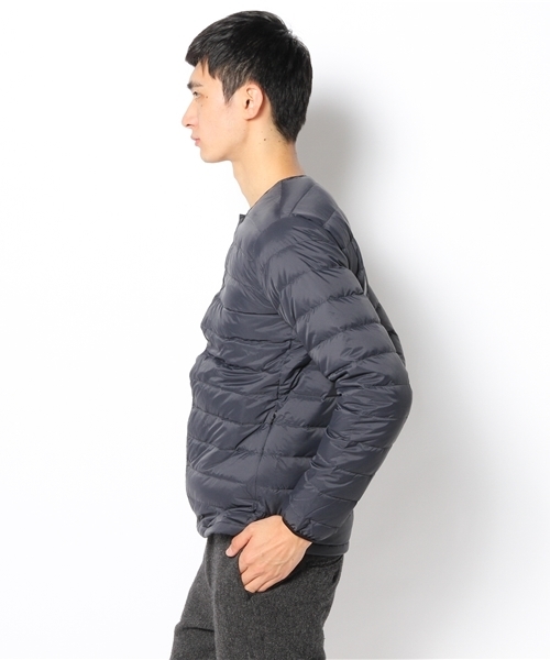 BEAMS（ビームス）の「◎BEAMS / ノーカラ ーインナーダウンジャケット（ダウンジャケット/コート・メンズ・グレー/ブラック/ネイビー・SMALL/MEDIUM/LARGE/X-LARGE）」の5枚目の写真