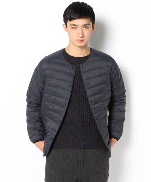 BEAMS（ビームス）の「◎BEAMS / ノーカラ ーインナーダウンジャケット（ダウンジャケット/コート・メンズ・グレー/ブラック/ネイビー・SMALL/MEDIUM/LARGE/X-LARGE）」の7枚目の写真