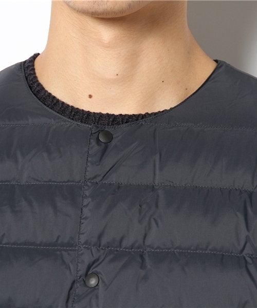 BEAMS（ビームス）の「◎BEAMS / ノーカラ ーインナーダウンジャケット（ダウンジャケット/コート・メンズ・グレー/ブラック/ネイビー・SMALL/MEDIUM/LARGE/X-LARGE）」の8枚目の写真