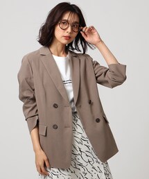 ◆【洗える】テンダーリノSTセミダブルブレストジャケット