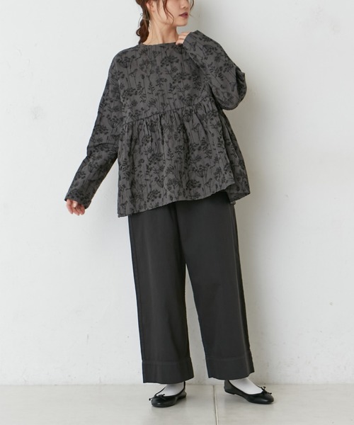 PUAL CE CIN(ピュアルセシン)の「ボタニカル刺繍ブラウス(シャツ/ブラウス・レディース・ホワイト/グレー・FREE)」の12枚目の写真