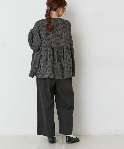 PUAL CE CIN(ピュアルセシン)の「ボタニカル刺繍ブラウス(シャツ/ブラウス・レディース・ホワイト/グレー・FREE)」の14枚目の写真