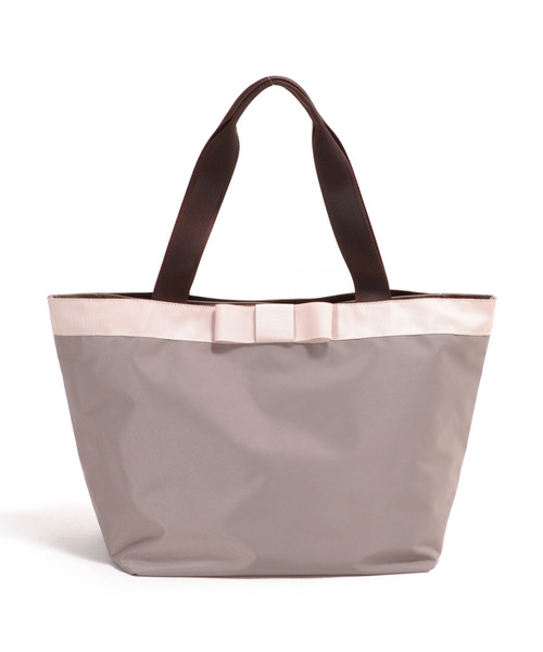 cache cache(カシュ カシュ)の「カシュカシュ cachecache / WEB限定ナイロンリボントートバッグL(トートバッグ・レディース・ブラック/グレー/アイボリー/ライトピンク・FREE)」の6枚目の写真