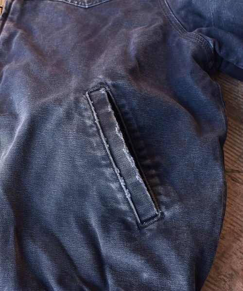 Carhartt(カーハート)の「【ヴィンテージ古着】Carhartt/カーハート ダック地 サンタフェジャケット(ブルゾン・メンズ・ネイビー・LARGE)」の4枚目の写真